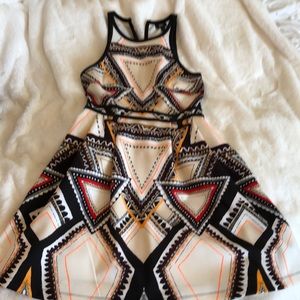 Geometric print dress